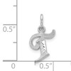 14KW Diamond-cut Letter T Initial Charm