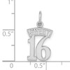 14k White Gold SWEET 16 Charm
