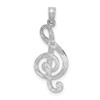 14K White Gold Treble Clef Charm
