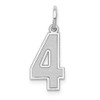 14kw Medium Satin Number 4 Charm