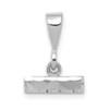 14kw Small Brushed Diamond-cut Number Top Charm