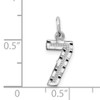 14kw Small Brushed Diamond-cut Number 7 Charm 14kw Small Brushed Diamond-cut Number 7 Charm