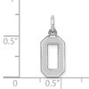 14kw Small Satin Number 0 Charm 14kw Small Satin Number 0 Charm