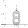 14kw Small Satin Number 8 Charm 14kw Small Satin Number 8 Charm