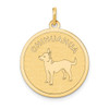 14k Chihuahua Disc Charm