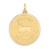 14k Golden Retriever Disc Charm