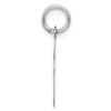 14k White Gold Polished Musical Note Charm