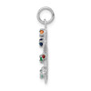 14k White Gold Artist Palette with CZ Stones Charm 14k White Gold Artist Palette with CZ Stones Charm