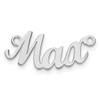 Sterling Silver/Rhodium-plated Polished Curved Script MT Font Name Plate