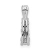 14k White Gold A Diamond Small Three Stone Pendant