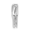 14k White Gold 3.2mm VS Diamond Three Stone Circles Chain Slide