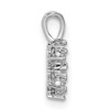 14k White Gold 4.5mm Round Freshwater Cultured Pearl AAA Diamond Pendant
