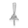 14k White Gold 7mm Round Freshwater Cultured Pearl AAA Diamond Pendant
