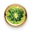 14k 6mm Peridot bezel pendant