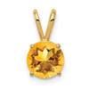 14k 7mm Citrine pendant