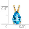 14k Blue Topaz pendant