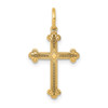 14K Laser Designed Cross Charm