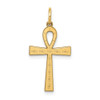 14K Laser Designed Ankh Cross Charm