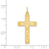 14K Laser Designed Ichthus Cross Pendant