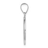14K White Gold Our Guardian Angel Medal Hollow Pendant
