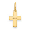 14K Floral Cross Charm