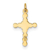 14k Small Polished Cross Charm