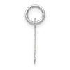 14k White Gold Small Slanted Block Letter A Initial Charm