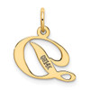 14K Small Fancy Script Letter D Initial Charm