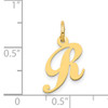 14K Small Fancy Script Letter R Initial Charm