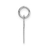 14k White Gold Small Fancy Script Letter S Initial Charm
