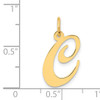 14K Medium Fancy Script Letter C Initial Charm