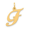 14K Medium Fancy Script Letter F Initial Charm