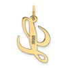 14K Medium Fancy Script Letter L Initial Charm