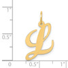14K Medium Fancy Script Letter L Initial Charm