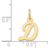 14k Small Script Letter D Initial Charm