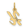 14k Small Script Letter H Initial Charm