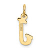 14k Small Script Letter J Initial Charm