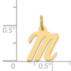 14k Small Script Letter M Initial Charm
