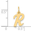 14k Small Script Letter R Initial Charm