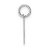 14k White Gold Small Script Letter P Initial Charm