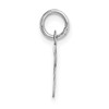 14k White Gold Small Script Letter T Initial Charm