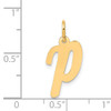14k Medium Script Letter P Initial Charm
