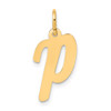 14k Medium Script Letter P Initial Charm
