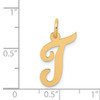 14k Medium Script Letter T Initial Charm