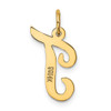 14k Medium Script Letter T Initial Charm