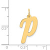 14k Large Script Letter P Initial Charm