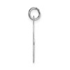 14k White Gold Large Script Letter G Initial Charm