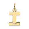 14k Small Block Letter I Initial Charm