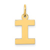 14k Small Block Letter I Initial Charm