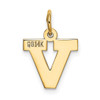 14k Small Block Letter V Initial Charm